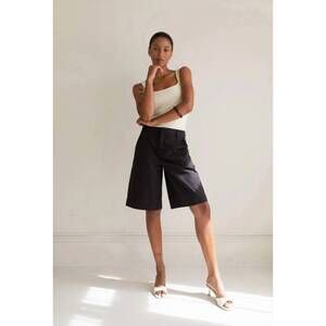 NEW PAPER LABEL sylvie short in black